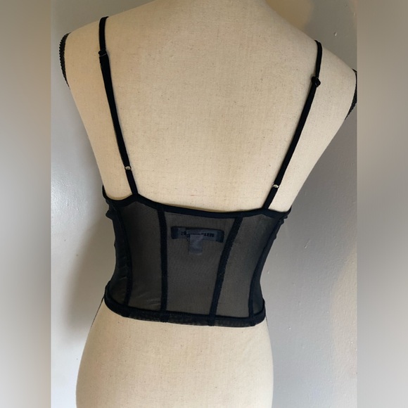 Urban Outfitters Mesh Corset Black Size M - Picture 3 of 5